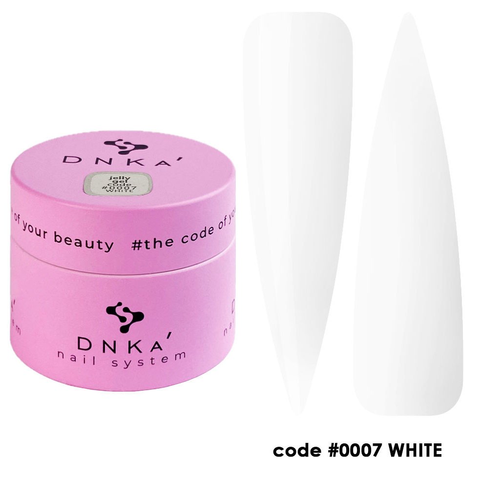 Гель-желе DNKa' Jelly Gel 0007 White, 15 мл (молочний гель)