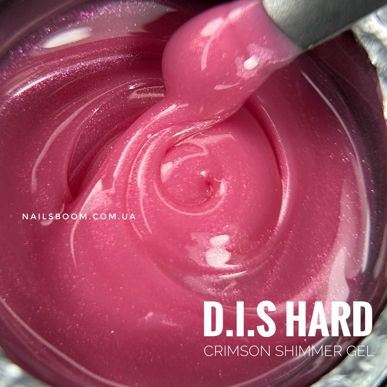 IMG_0868 Камуфлюючий гель D.I.S nails Hard Crimson&Shimmer, 28 мл