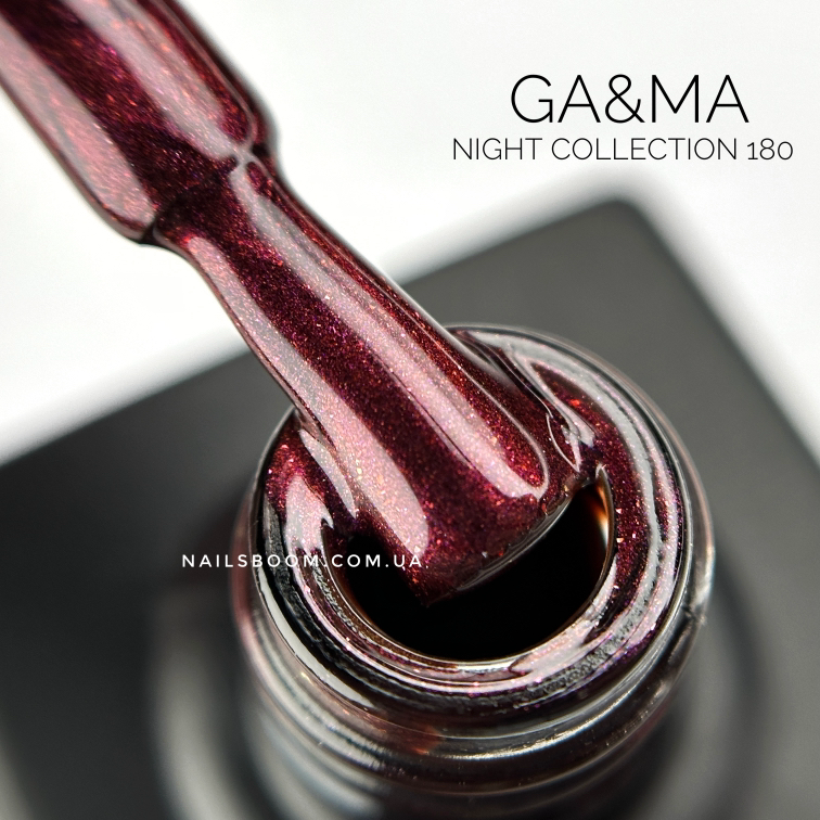 Гель-лак GA&MA Night collection 180 Cherry dragon, 10 мл