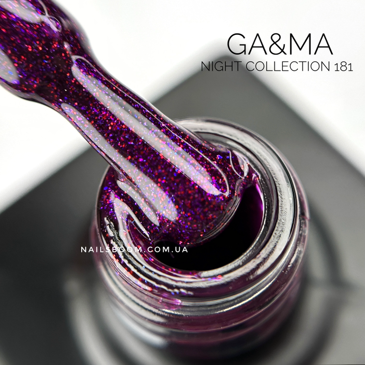 Гель-лак GA&MA Night collection 181 Purple dragon, 10 мл