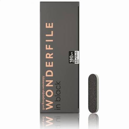 Клейові файли-бафи Wonderfile in black рівні 160*18, 50 шт
