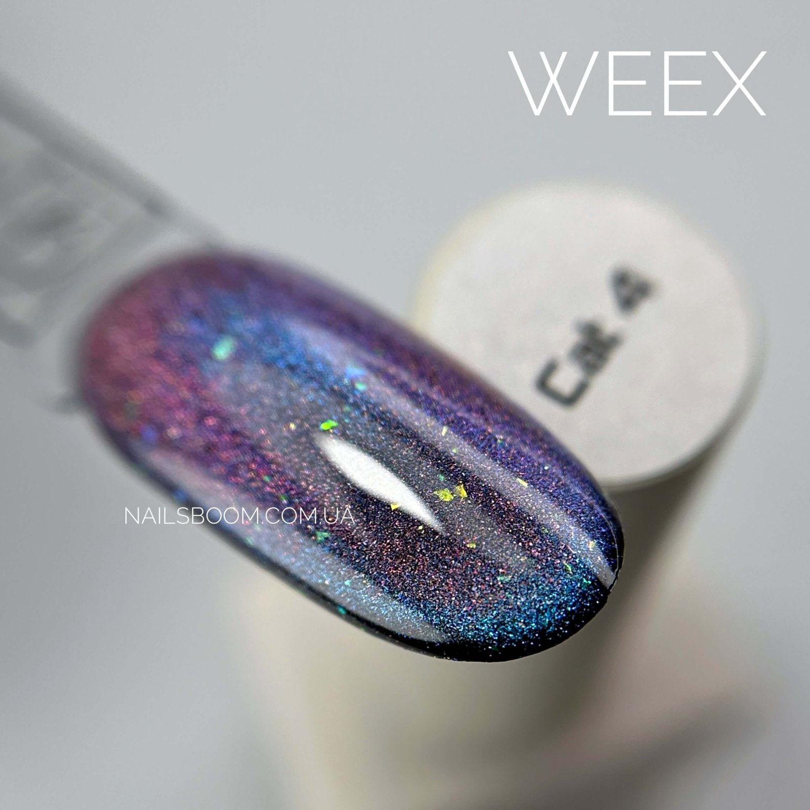 Гель-лак котяче око WEEX Cat 4, 11 мл