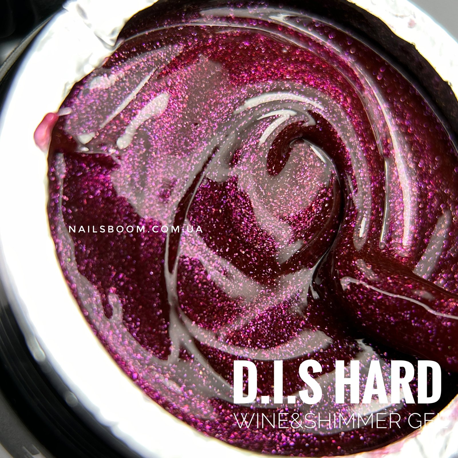 Камуфлюючий гель D.I.S nails Hard Wine&Shimmer, 28 мл