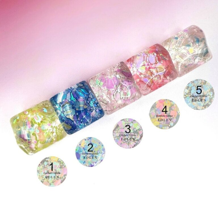 Гель-лак EDLEN Confetti Glitter №03, 5 мл