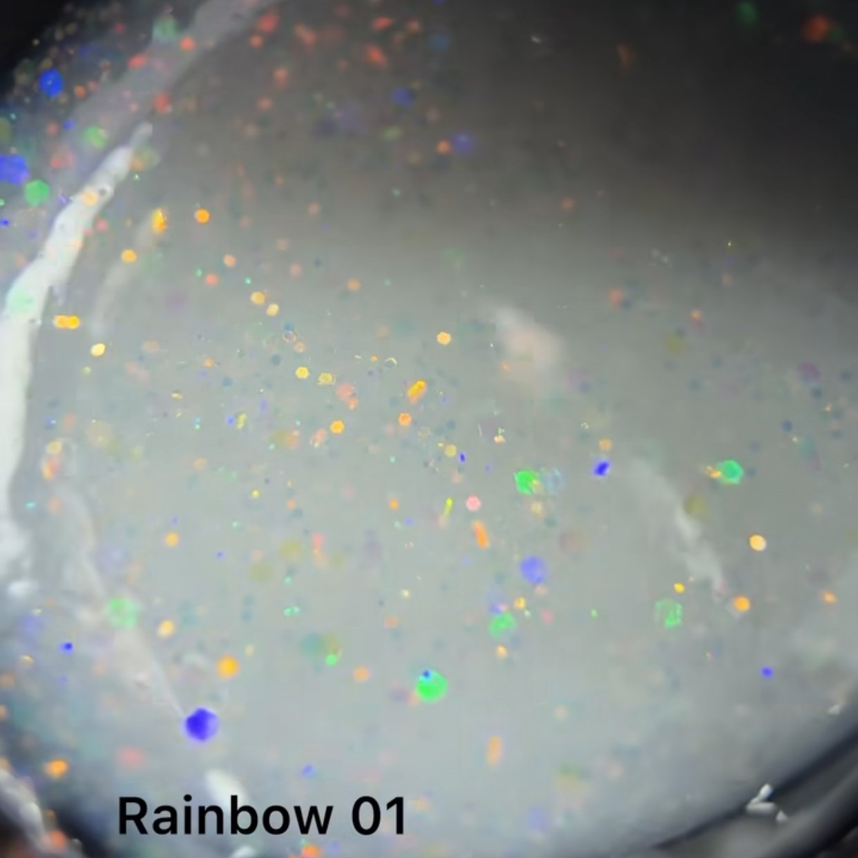 Камуфлюючий гель з блискітками Danny Rainbow Opal Builder gel 01, 15 мл