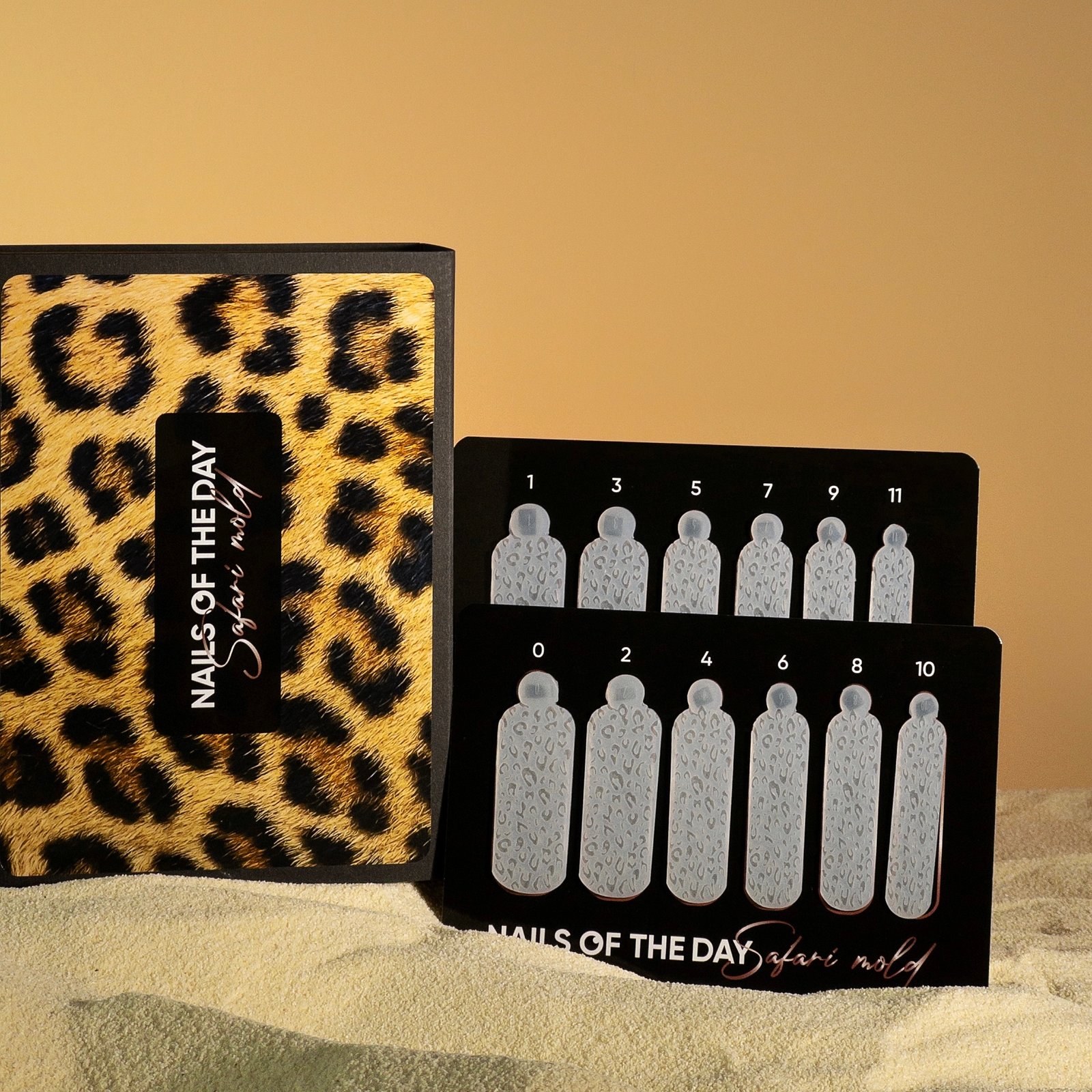 Силіконові молди для верхніх форм NAILS OF THE DAY Wild Safari Leopard(Type 13), 12 шт