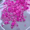 Камінці Fluo Pink MIX ss3-ss10, 100 шт