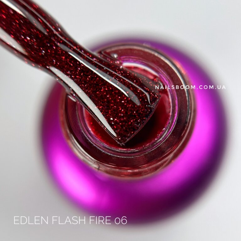 Світловідбиваючий гель-лак EDLEN Flash fire №06, 9 мл