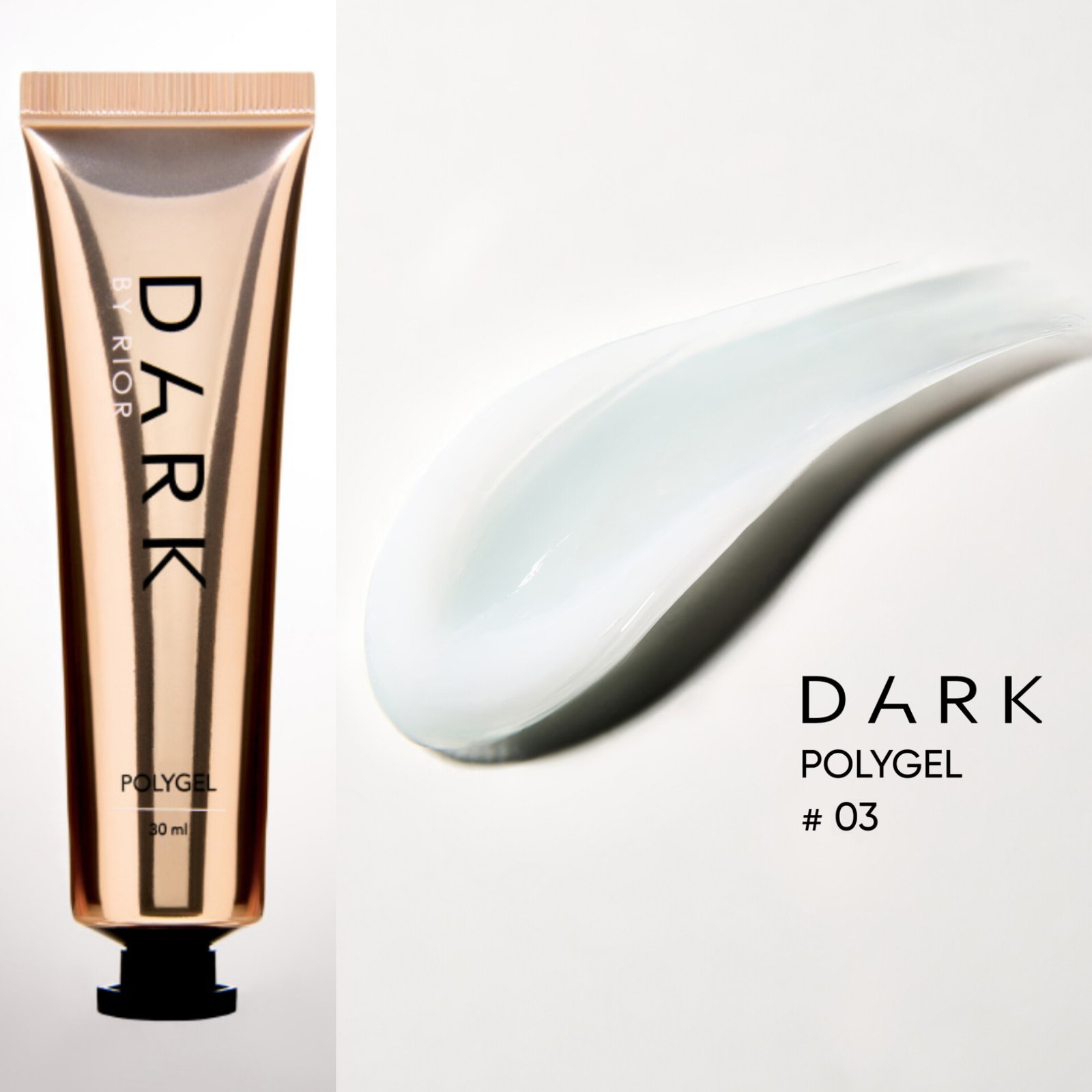 DARK PolyGel 03 Milky White (в тюбику), 30 мл (молочний гель)
