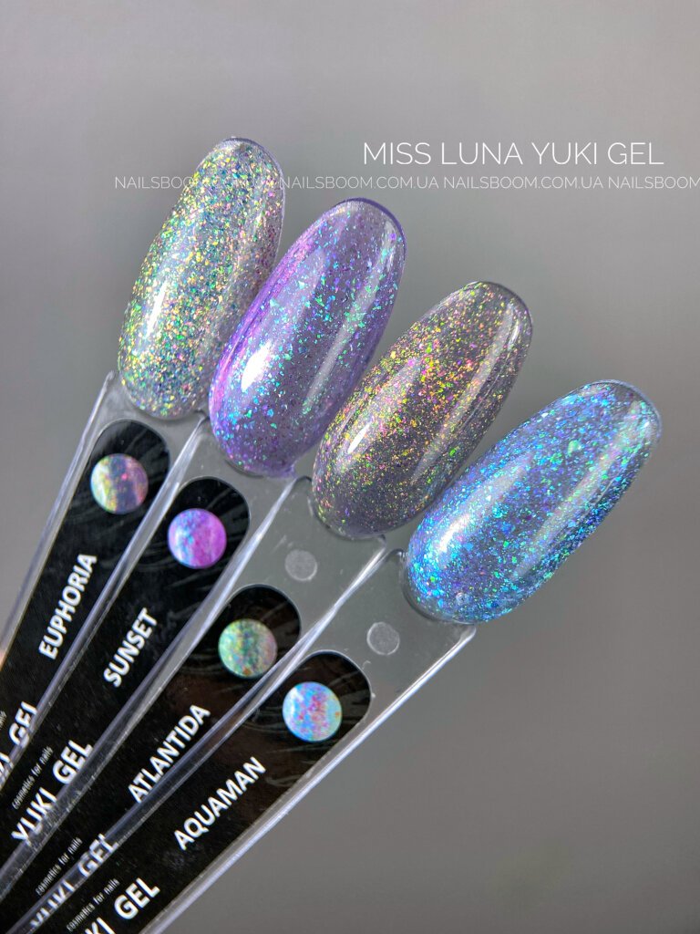 Камуфлюючий гель з пластівцями юкі Miss Luna Yuki Gel Sakura, 15 мл