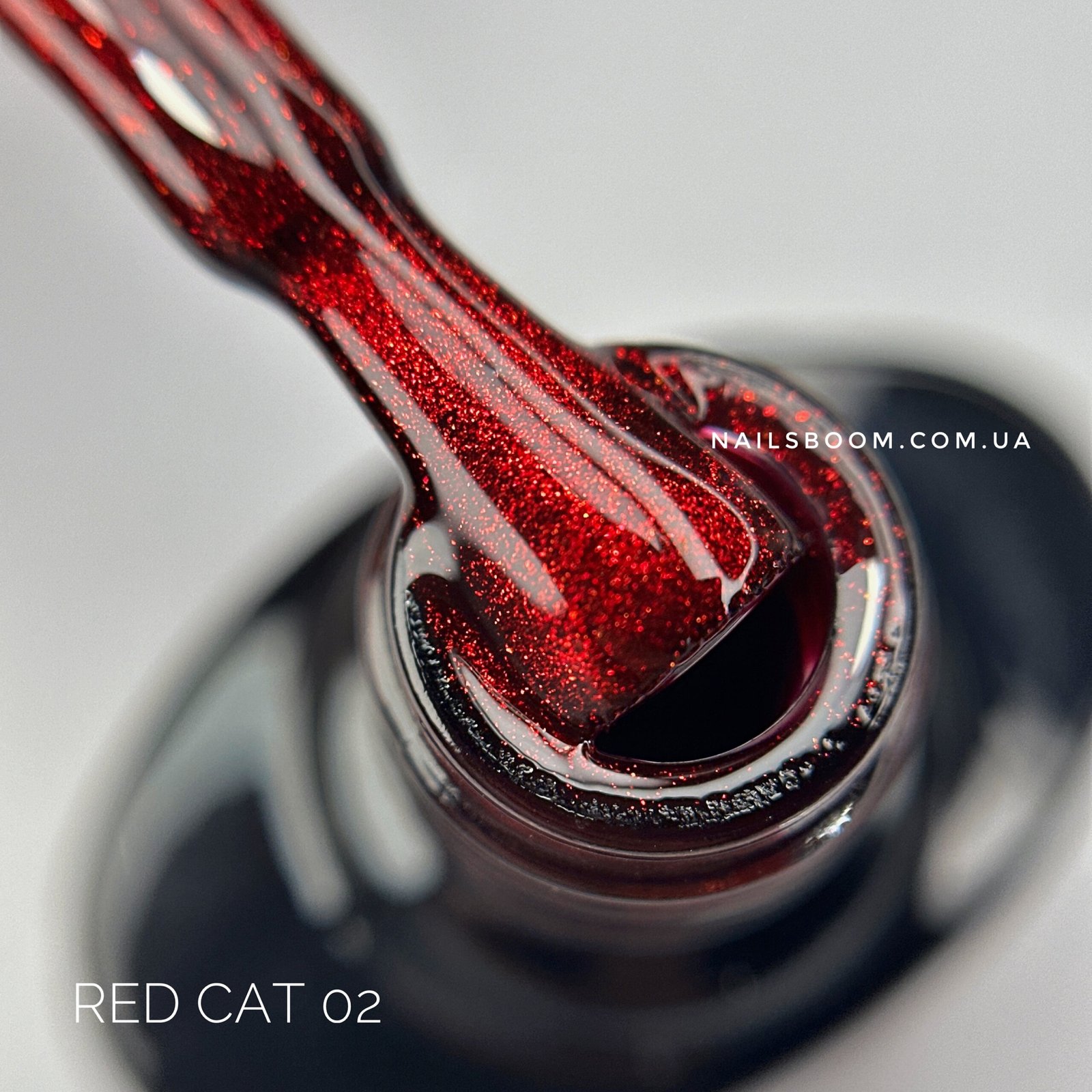 Гель-лак котяче око Shemy Red Cat 02, 8 мл