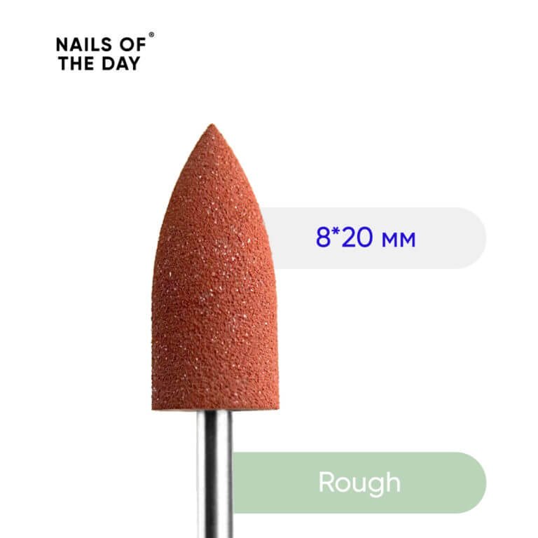 Силіконовий поліровщик Nails Of The Day червоний жорсткий, 8*20 мм