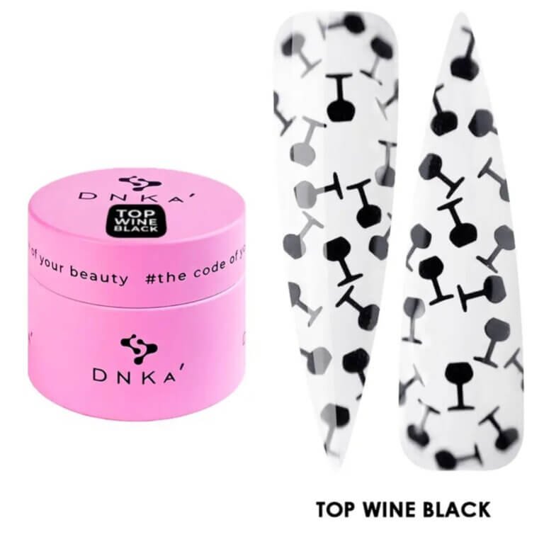 Декоративний топ DNKa Top Wine Black, 15 мл
