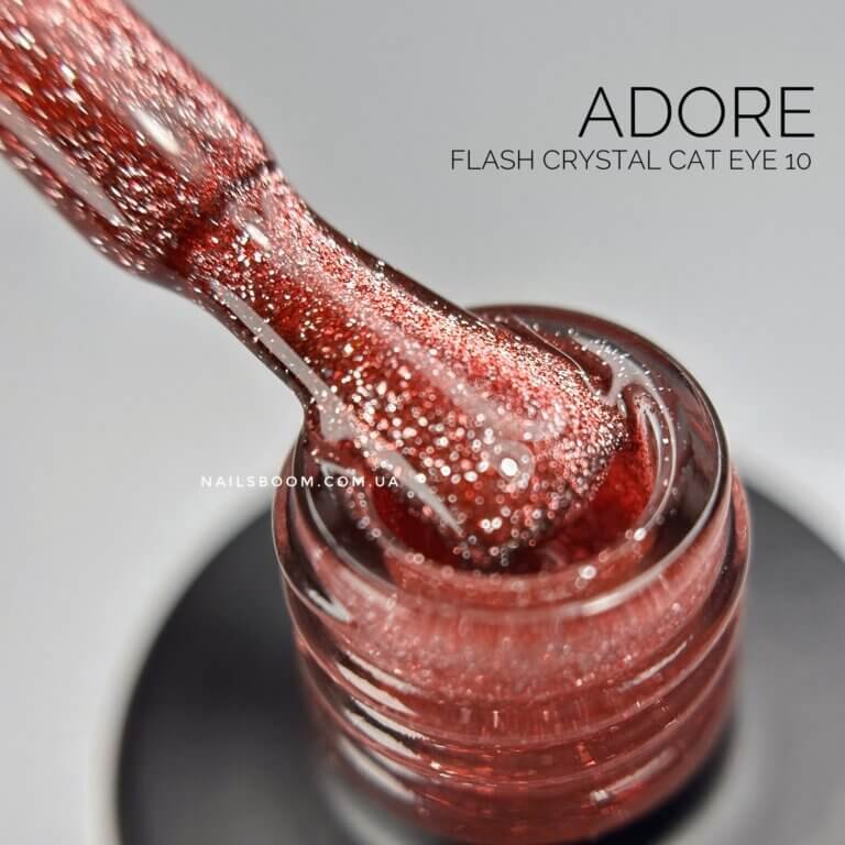 Світловідбиваючий гель-лак котяче око ADORE PROFESSIONAL Crystal Flash C-10, 8 мл