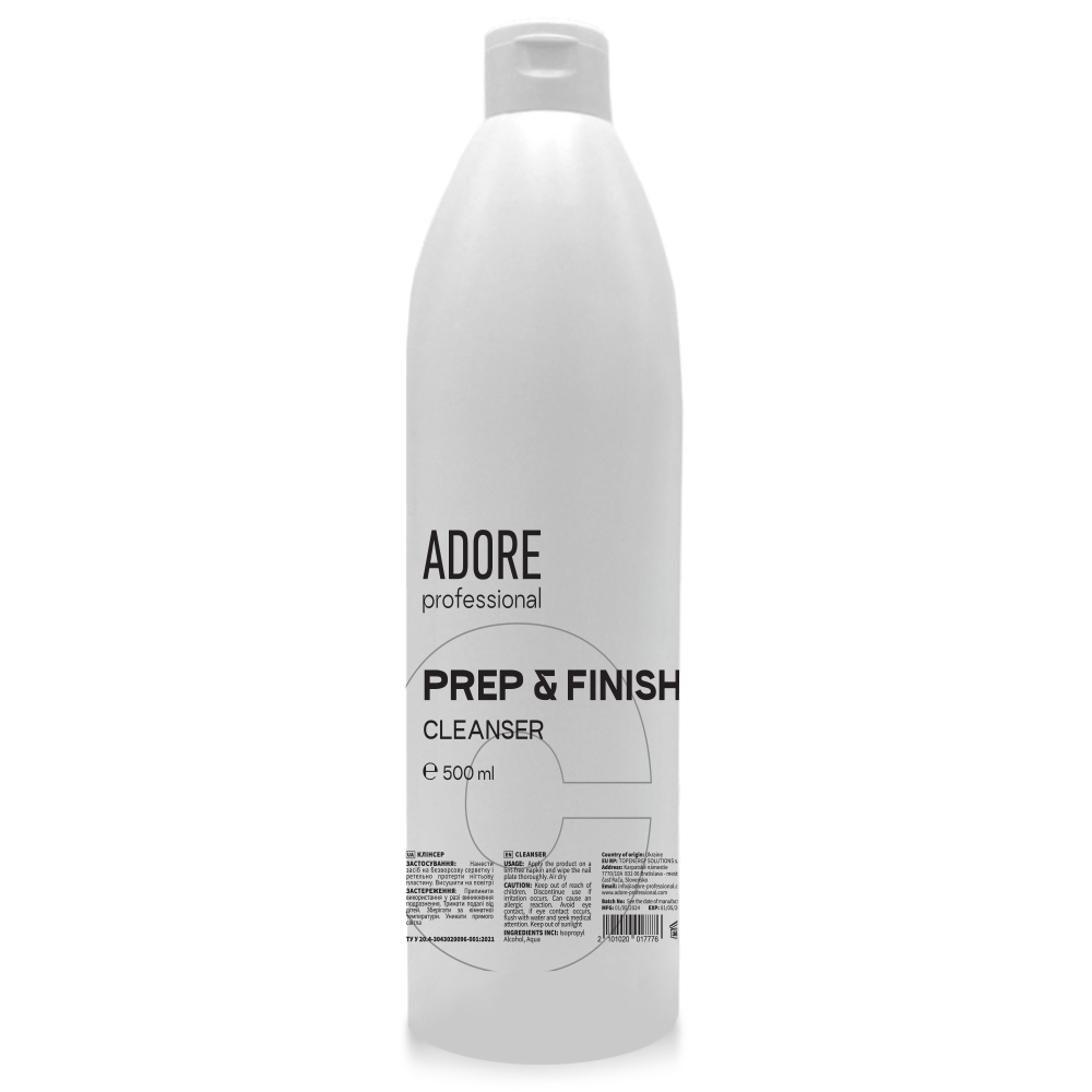 Знежирювач ADORE PROFESSIONAL Prep&Finish, 500 мл