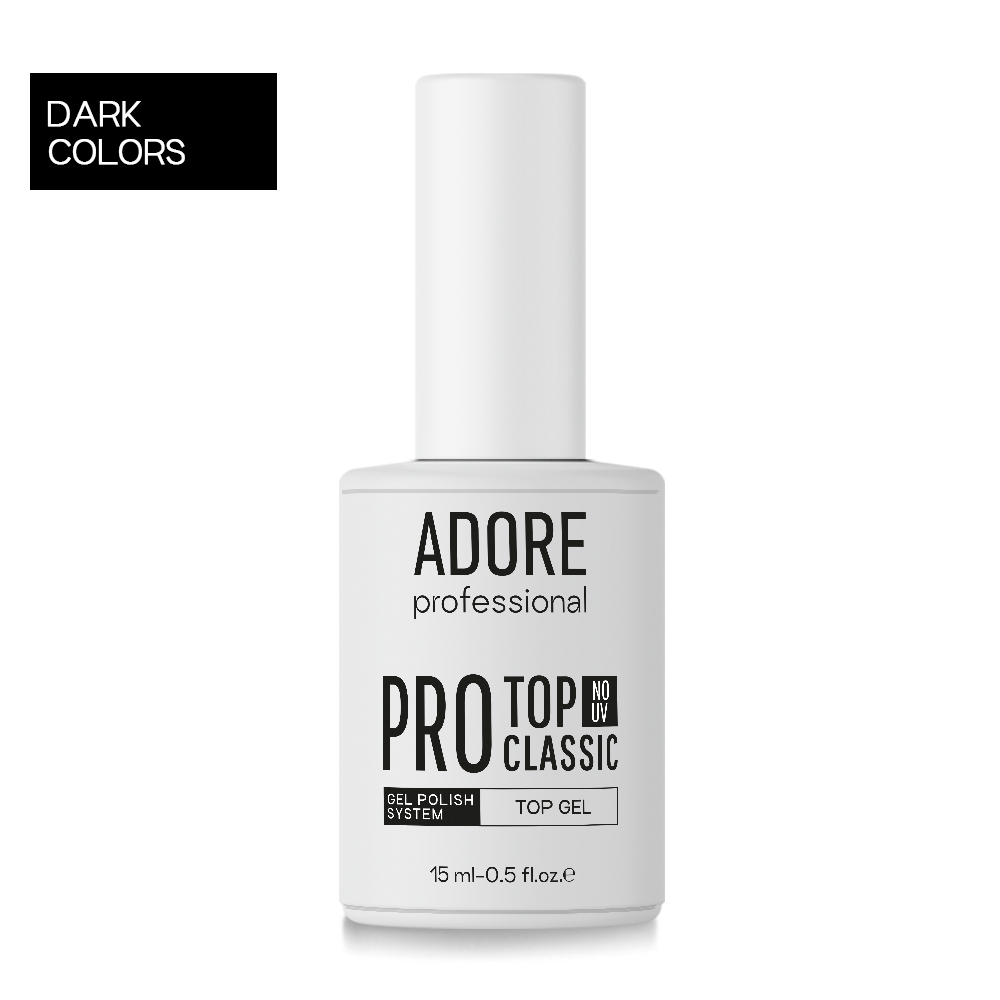 PRO TOP_NO UV_15ml_front Топ без липкого шару (без УФ фільтрів) ADORE PROFESSIONAL PRO Classic Top, 15 мл