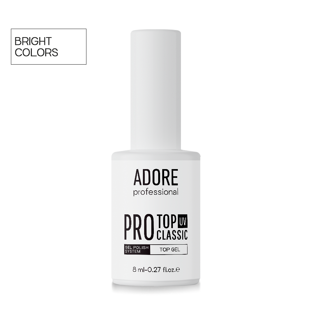 PRO TOP_UV_8ml_front Топ без липкого шару (з УФ фільтром) ADORE PROFESSIONAL PRO Classic Top UV, 8 мл