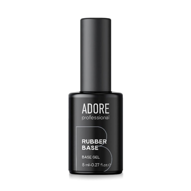 Rubber Base_8ml_front Базове покриття ADORE PROFESSIONAL Rubber base, 8 мл