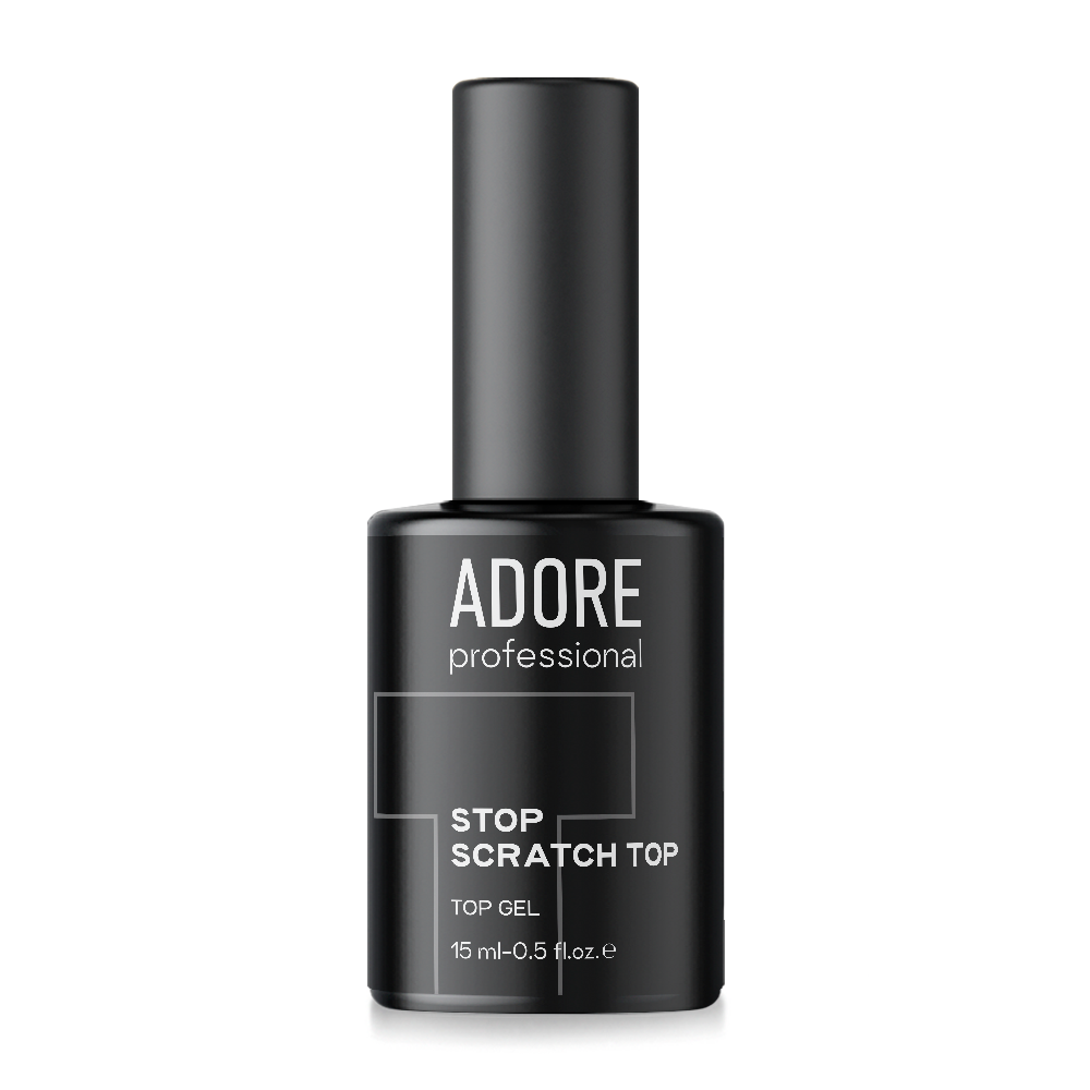 Stop Scratch Top_15ml_front Топ без липкого шару (має помірний УФ фільтр) ADORE PROFESSIONAL Stop Scratch Top, 15 мл