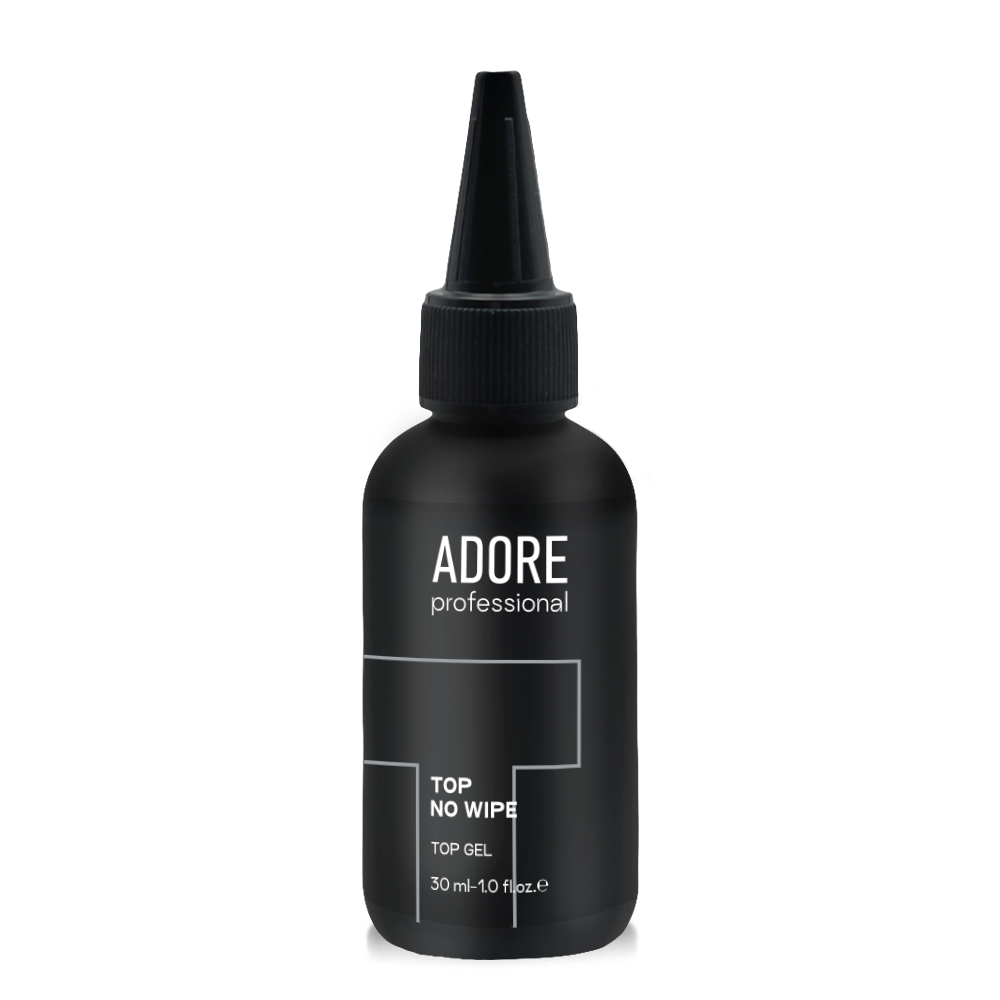 Top No Wipe_30ml_front Топ без липкого шару (без УФ фільтрів) ADORE PROFESSIONAL Top No Wipe, 30 мл