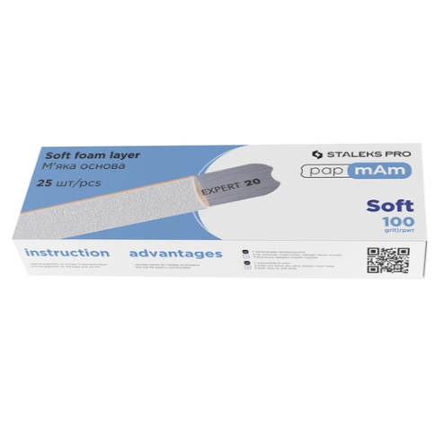 dfce_20_240_25w Змінні файли білі м'які PapMam 100 грит STALEKS PRO EXPERT 20 25 ШТ DFCE-20-100/25W