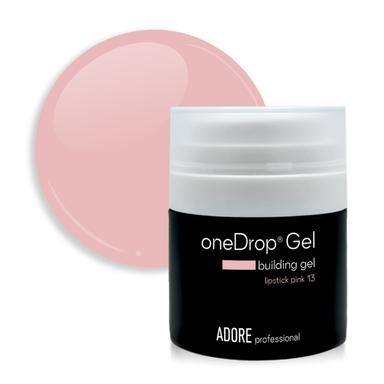 oneDrop Gel_13 Камуфлюючий гель ADORE PROFESSIONAL ONE DROP gel 13 - Lipstick Pink, 30 мл