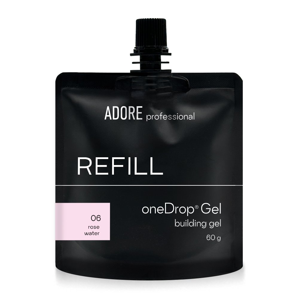 Камуфлюючий гель ADORE PROFESSIONAL ONE DROP gel 06 - Rose Water(наповнювач для помпи), 60 мл