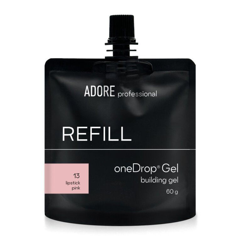 Камуфлюючий гель ADORE PROFESSIONAL ONE DROP gel 13 - Lipstick Pink(наповнювач для помпи), 60 мл