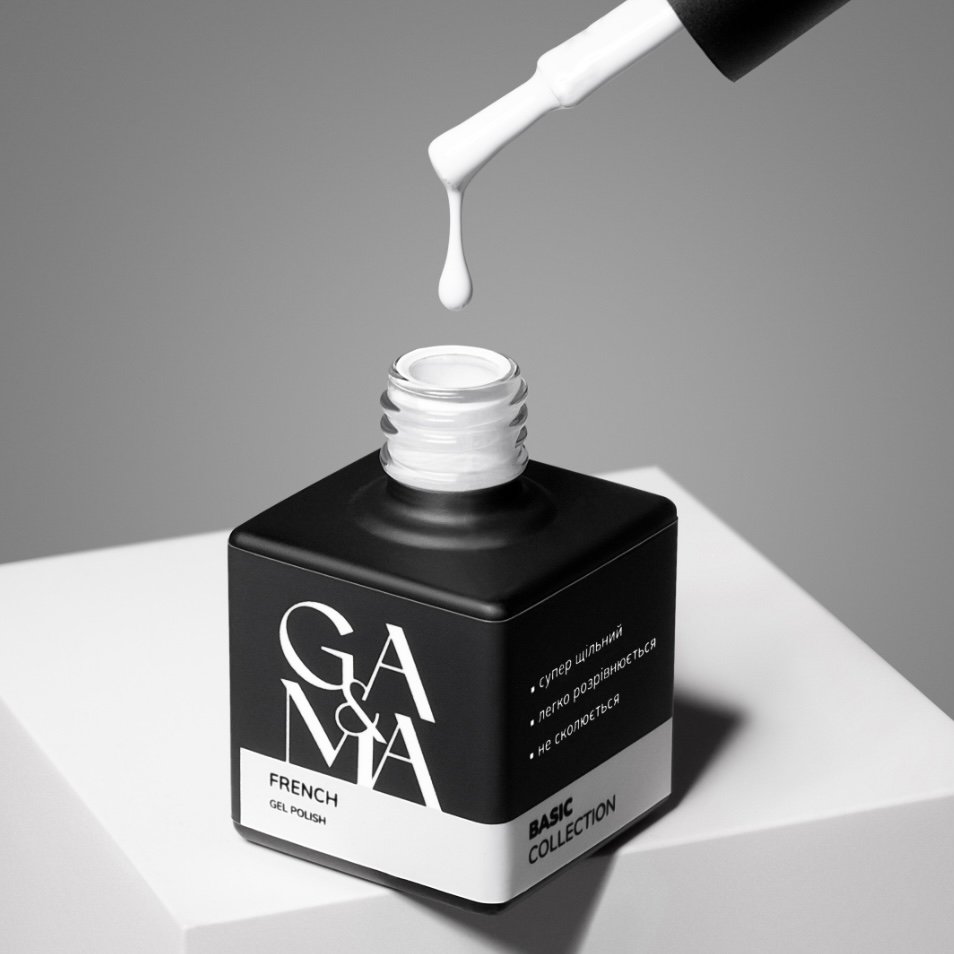 Гель-лак GA&MA Basic collection Френч, 10 мл