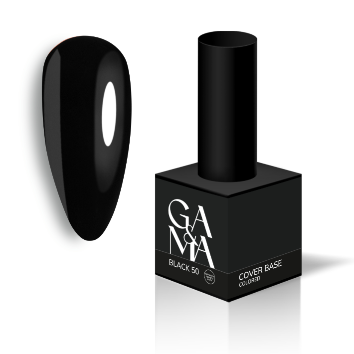 Кольорова база GA&MA Cover base Colored 050 Black, 15 мл