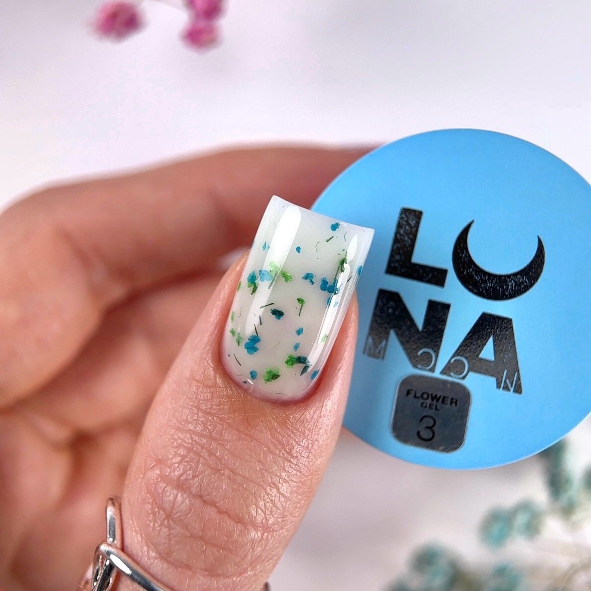 Гель із сухоцвітами LUNA Flower gel 03, 15 мл