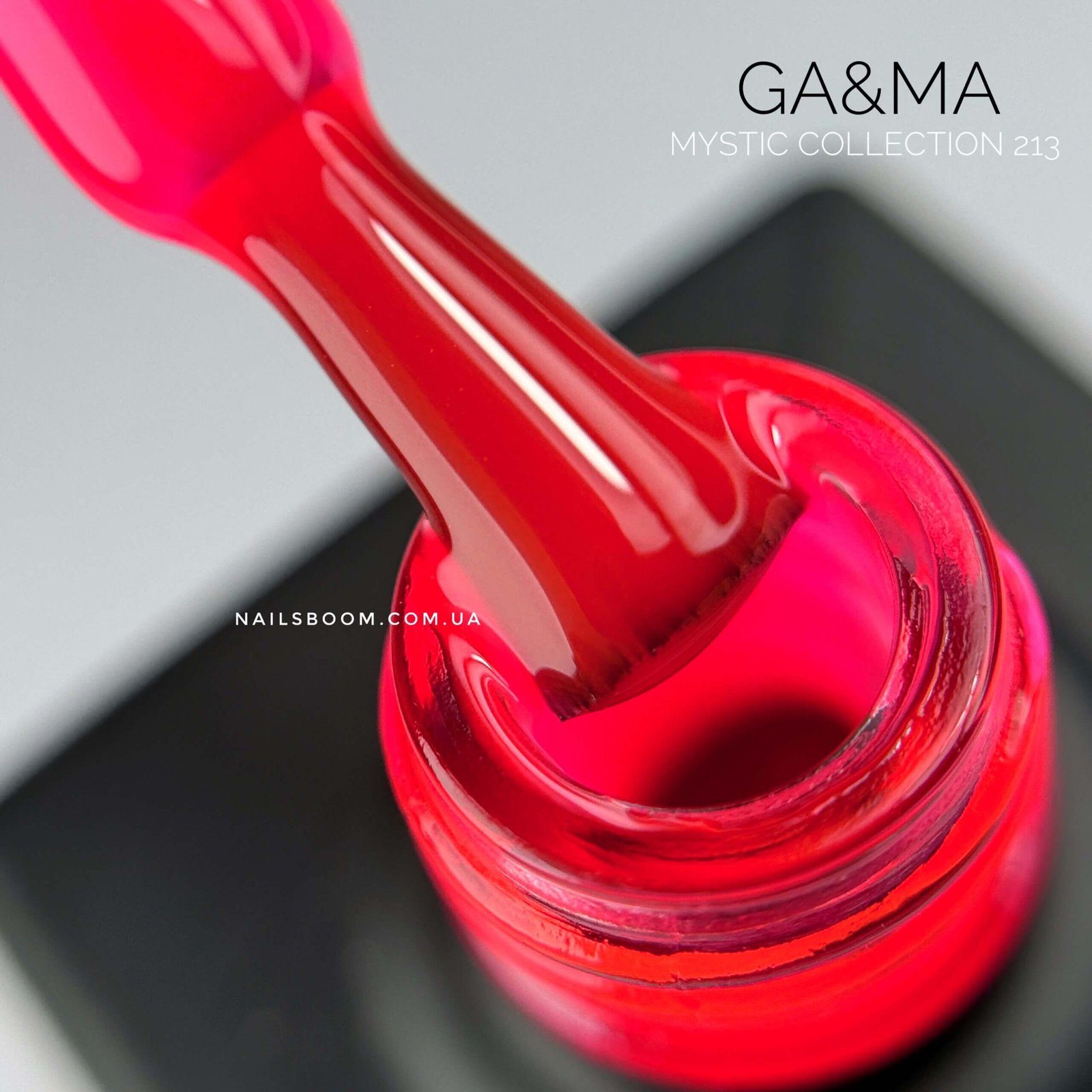 Вітражний гель-лак GA&MA Mystic collection 213 Flamingo, 10 мл