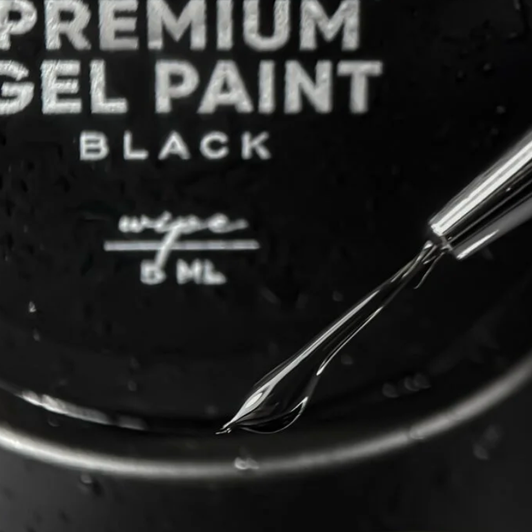 Гель-фарба чорна З липким шаром NAILS OF THE DAY Black wipe, 5 мл