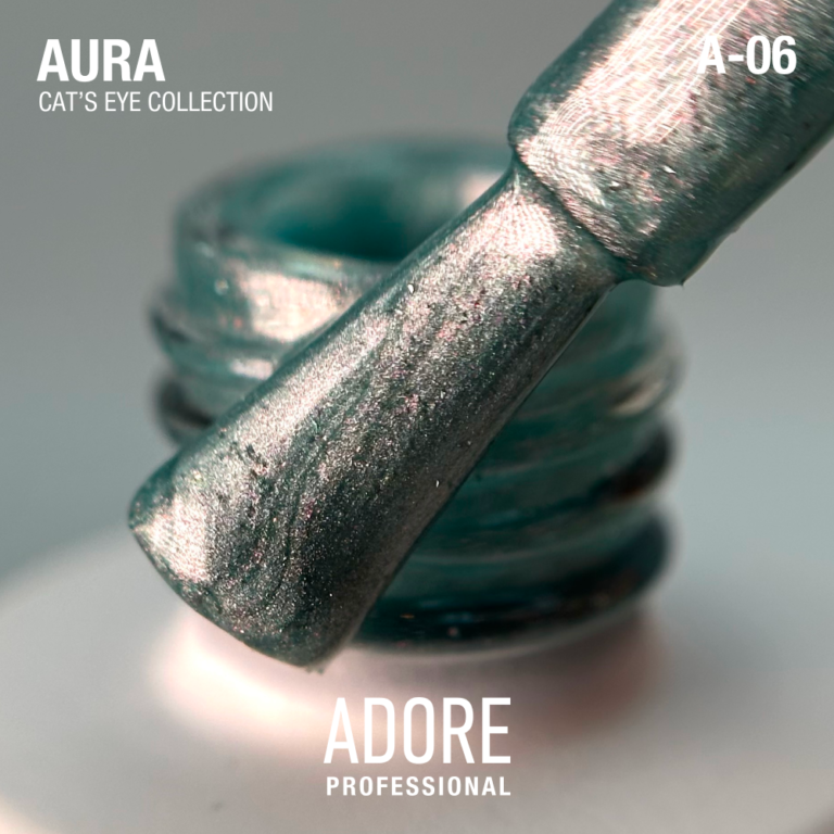 Світловідбиваючий гель-лак котяче око ADORE PROFESSIONAL Aura Cat A-06, 8 мл