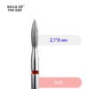 Фреза алмазна NAILS OF THE DAY полум'я 2,1*8мм, червоний комірець