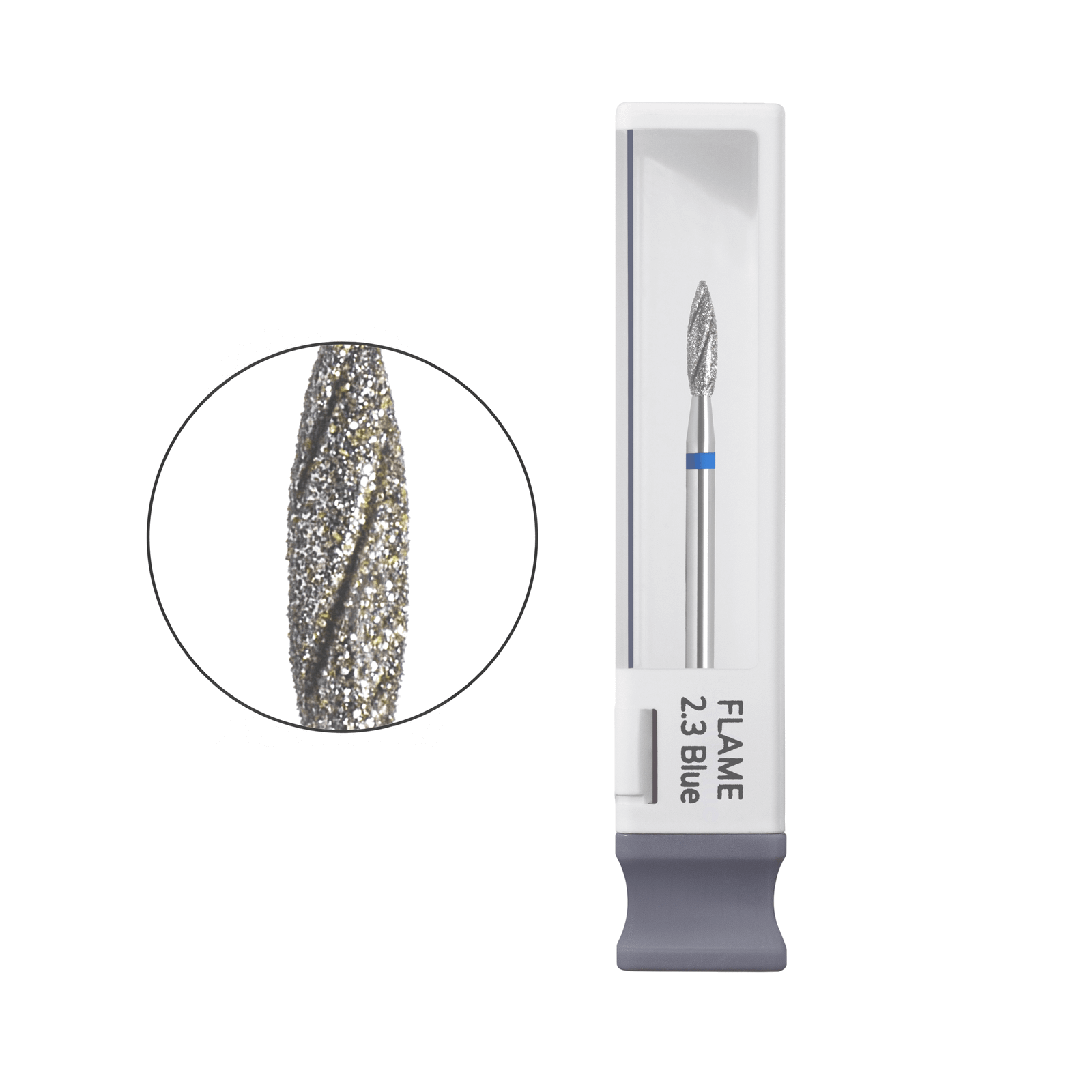 Фреза алмазна GEMELY Carbide PRO Cold, полум'я 023, синій комірець