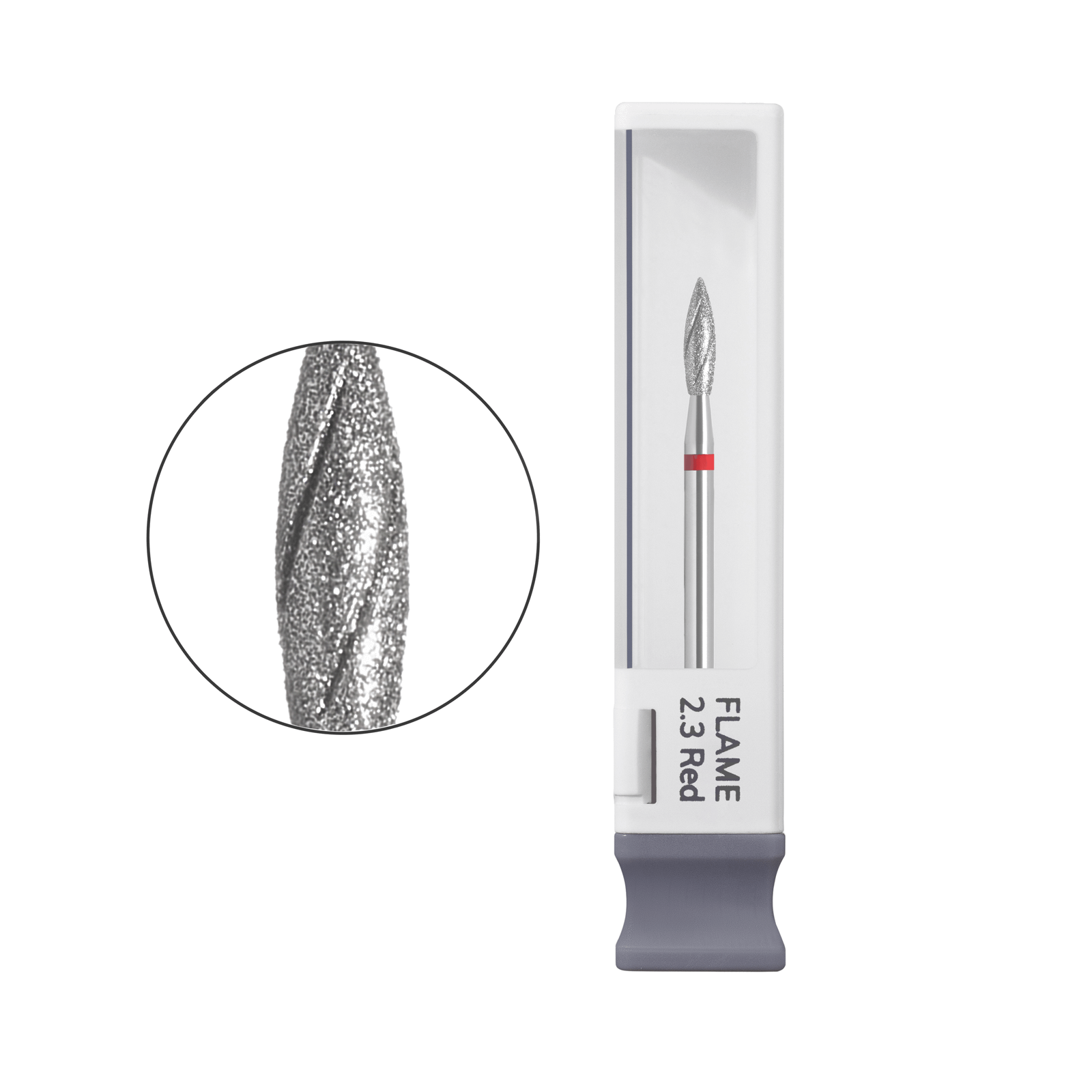 Фреза алмазна GEMELY Carbide PRO Cold, полум'я 023, червоний комірець