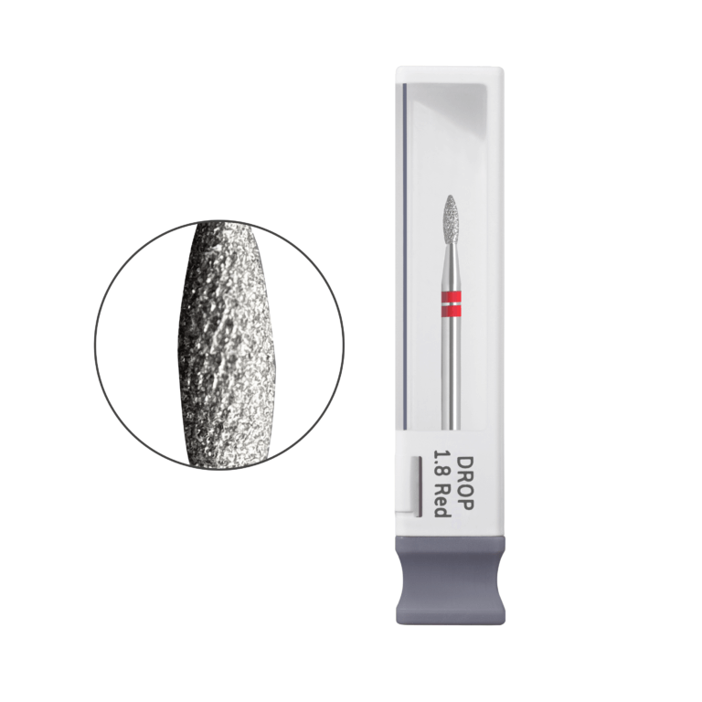 Фреза алмазна GEMELY Carbide PRO Drop, полум'я 018, червоний комірець