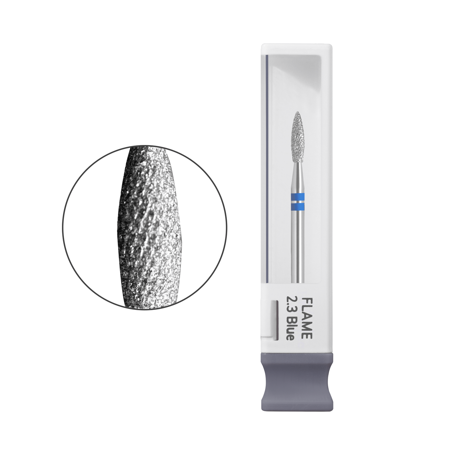 Фреза алмазна GEMELY Carbide PRO Drop, полум'я 018, синій комірець
