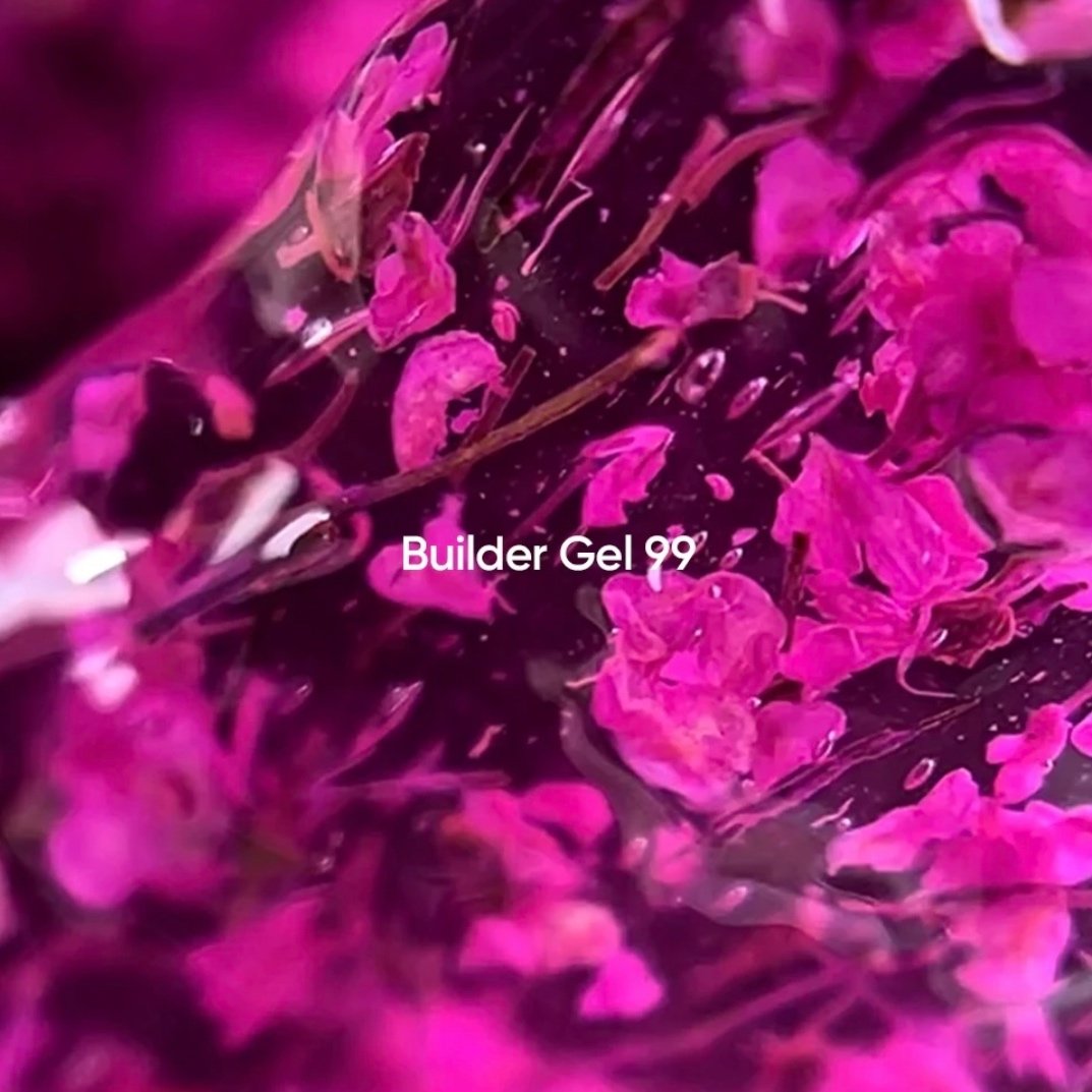 Вітражний гель з сухоцвітами NAILS OF THE DAY Builder gel 99, 15 мл