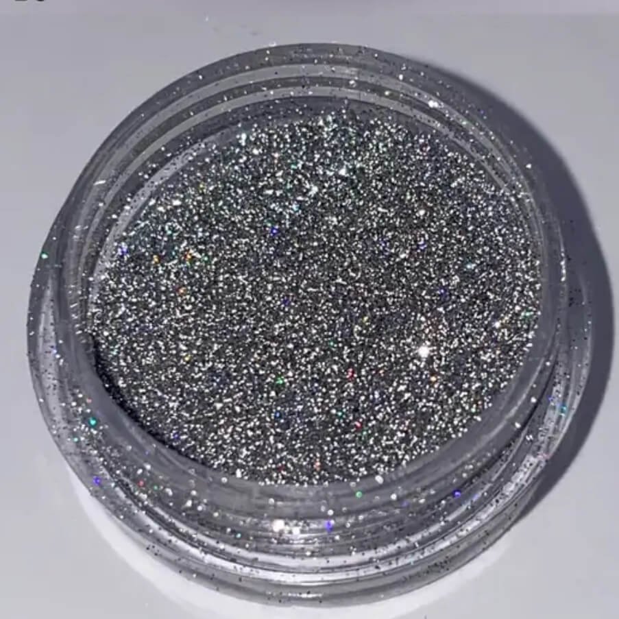 Світловідбиваючий пісок NailApex Reflective glitter №07 (срібло голографічне)