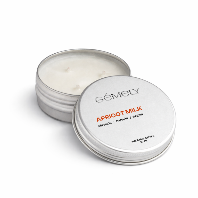 Масажна свічка GEMELY Apricot Milk, 30г