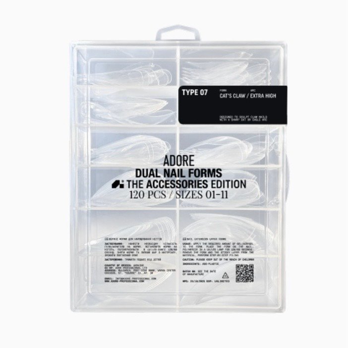 Screenshot Верхні форми ADORE PROFESSIONAL Dual Nail Forms (Type 7) – cat’s claw, 120 шт