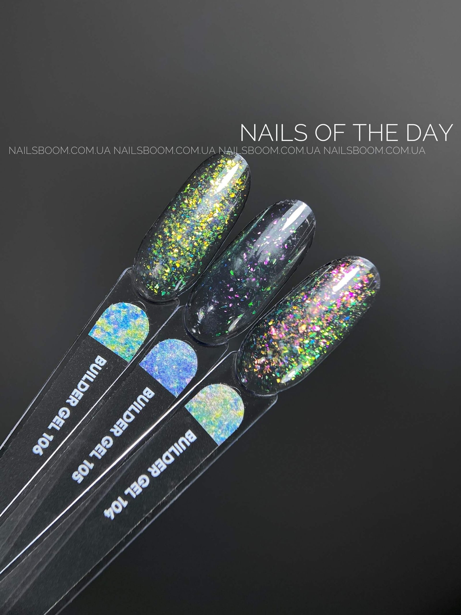 Камуфлюючий гель з пластівцями юкі NAILS OF THE DAY Builder gel 106, 15 мл