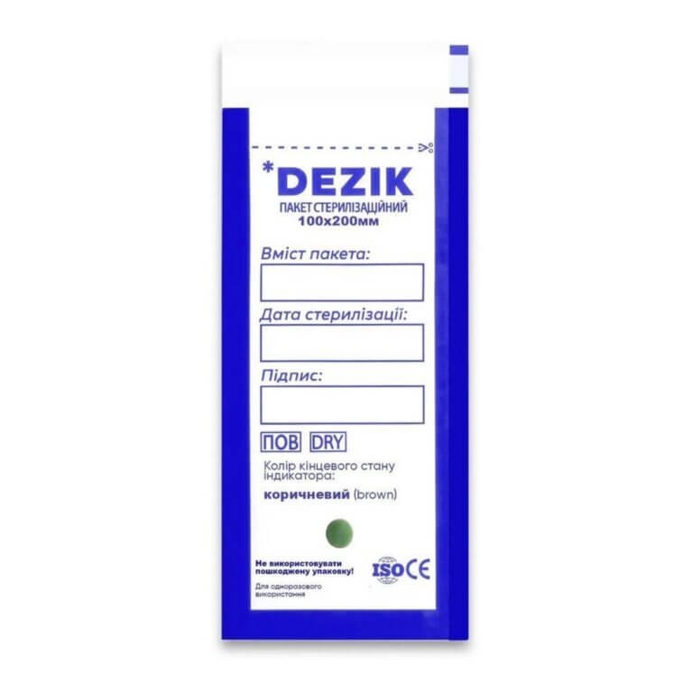 Крафт-пакети для стерилізації DEZIK прозорі 100*200, 100 шт