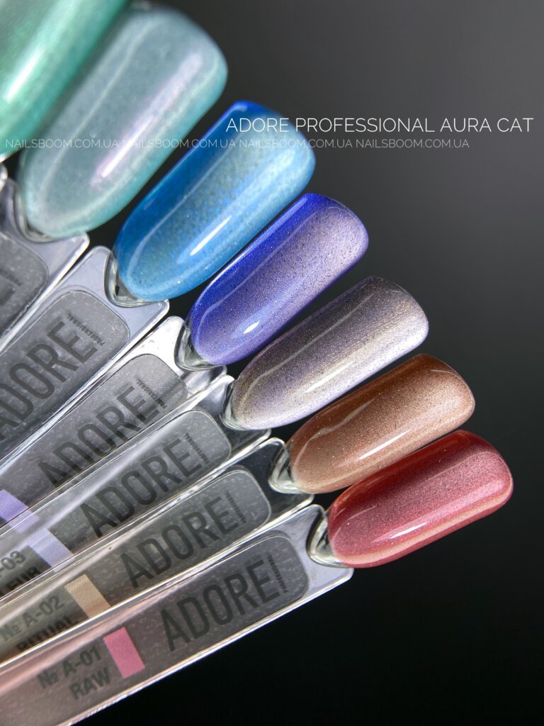 Світловідбиваючий гель-лак котяче око ADORE PROFESSIONAL Aura Cat A-06, 8 мл