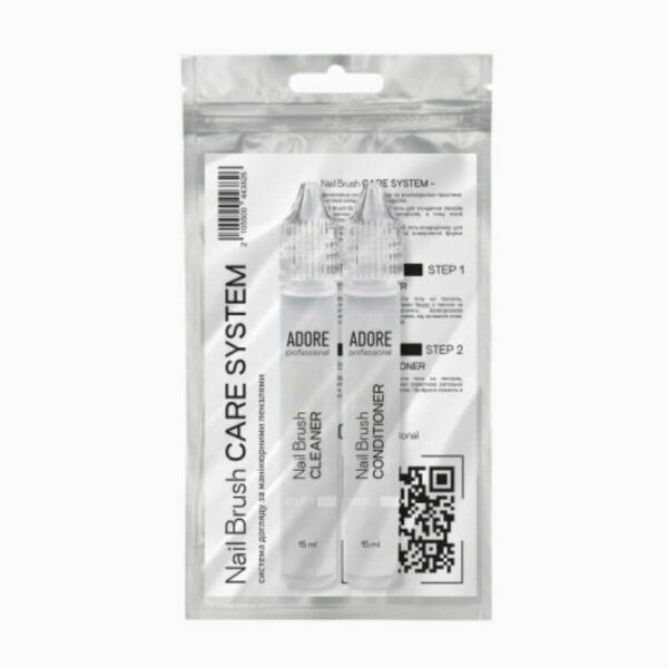 Screenshot Засіб для очищення пензликів ADORE PROFESSIONAL Nail Brush Care System, 2*15 мл