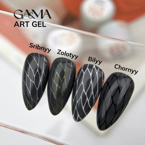 Гель-фарба GEMELY Art gel чорний, 5 мл