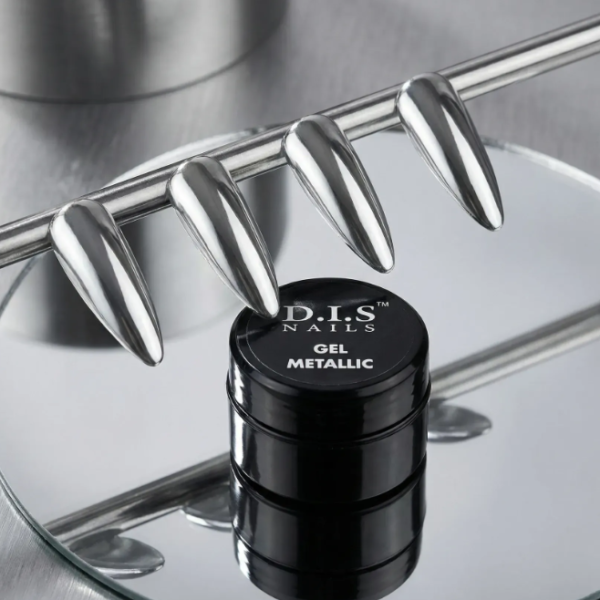 Гель-фарба рідкий метал D.I.S Gel Silver Metallic, 5 г